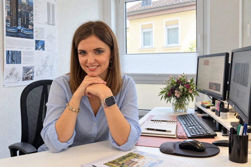 Alexandra Wiese an ihrem Arbeitsplatz