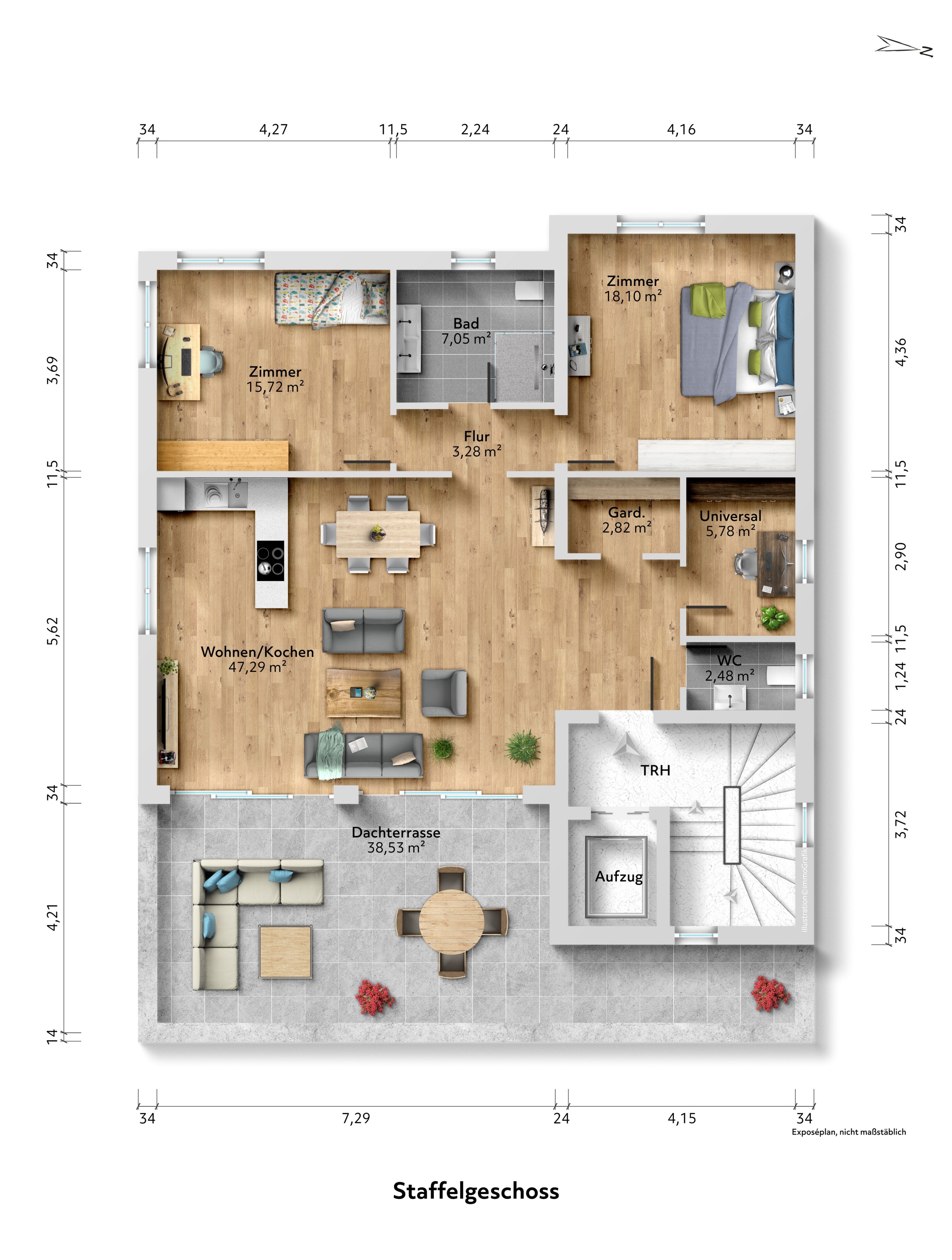 Staffelgeschoss / Penthouse