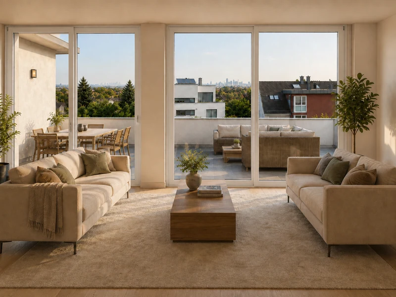 Wohnraum mit Dachterrasse