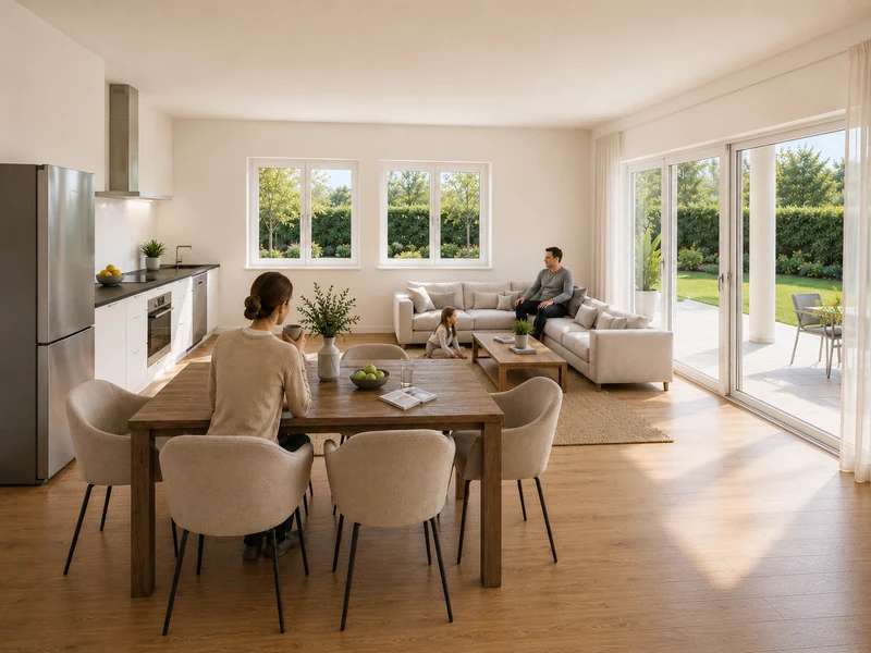 Wohnraum mit Gartenzugang